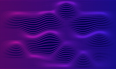 unique smooth waves on dark vector background