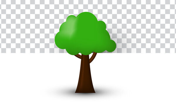 unique realistic tree icon 3d design isolated on background.Trendy and modern vector in 3d style.
