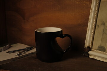 cup of coffee on table