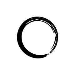 Zen Circle Icon Symbol. Zen Illustration for Logo, Art Frame, Art Illustration, Website or Graphic Design Element. Vector Illustration