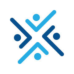 People logo design. Icon people logo concept