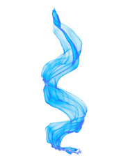 Abstract transparent smoke, blue air plume