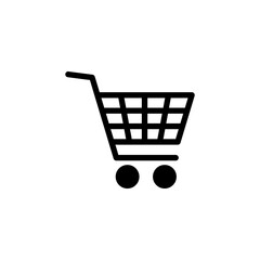 Shopping icon vector for web and mobile app. Shopping cart sign and symbol. Trolley icon