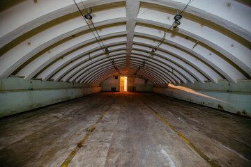 Empty abandoned underground nuclear bomb parts storage