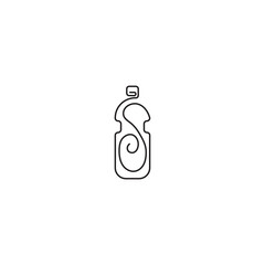 Continuous line bottle. a minimalistic bottle line monoline logo vector icon illustration