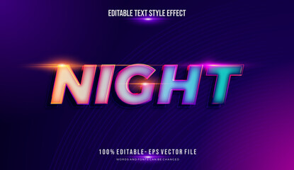 Obraz premium Modern vibes neon color title text style effect . Editable vector font