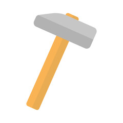 hammer on white background. Work tool. Construction concept. Vector illustration. Stock image. E
