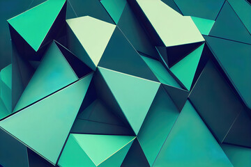 green abstract shapes background wallpaper