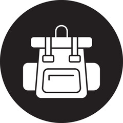 backpack glyph icon
