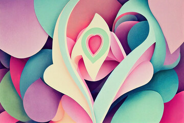 Valentine's day colorful hearts, abstract love background wallpaper