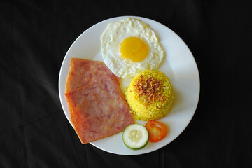 hamsilog ham egg java rice