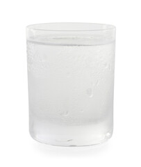 Vodka in shot glass isolated on white