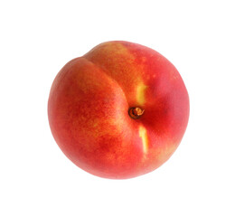 Delicious ripe juicy peach isolated on white