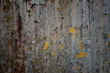 peeling white and yellow tractor paint