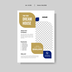 Modern home sale flyer vector template