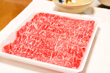 霜降り牛肉　しゃぶしゃぶイメージ