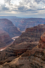 Helicopter journey to West Rim of the Grand Canyon, crossing Lake Mead and Hoover Dam
