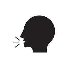 Voice command icon design. Voice command control with sound waves icon. isolated on white background. vector illustration