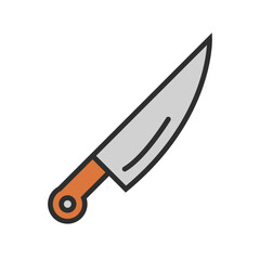 Knife Kitchen Set Tool Icon Flat Design