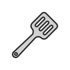 Spatula Kitchen Set Tool Icon Flat Design