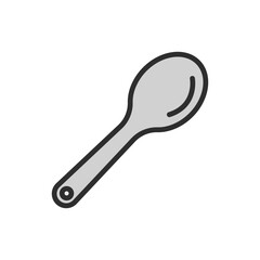 Spoon Kitchen Set Tool Icon Flat Design