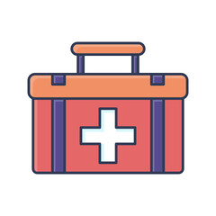 Obraz premium Medicine Box World Humanitarian Day Icon Flat Design