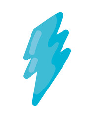 Obraz premium blue thunderbolt symbol
