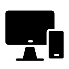 device monitor and smartphone icon