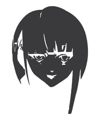 black and white illustration of a mask