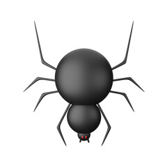 Spider elements for Halloween. Emotional Smile Balloons with scary, evil on their faces. Realistic 3d design gift box. Traditional element of decor for holiday. Vector illustration