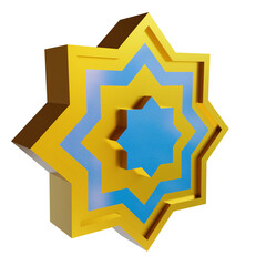 3d render illustration islamic ornament