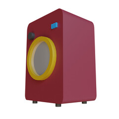 3d render illustration washing machine