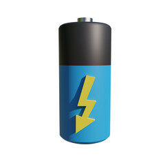 3d render illustration battery