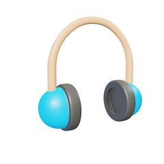 3d render illustration headphone