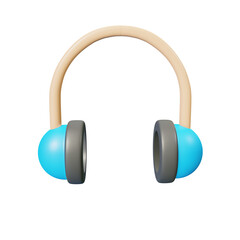 3d render illustration headphone