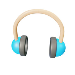 3d render illustration headphone