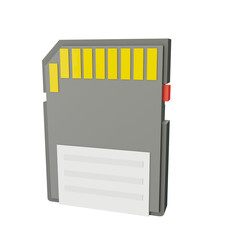 3d render illustration memory card