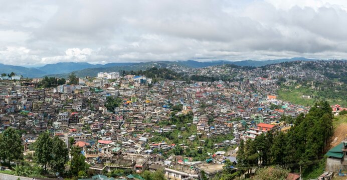 Panoramic High Angle View of Kohima Nagaland