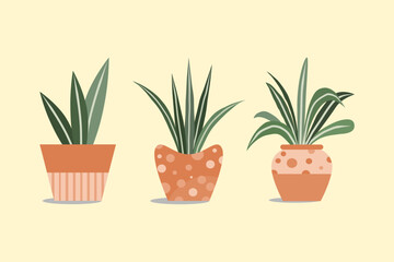 set room decoration tree vector illustration