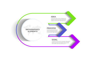 Process diagram infographic  business background  template colorful