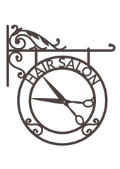 ヘアサロンのアイアン看板