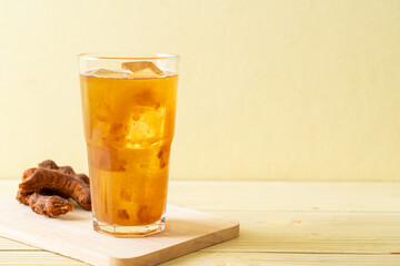 Delicious sweet drink tamarind juice and ice cube