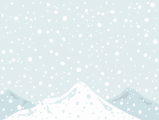 冬の雪山をイメージした背景イラスト