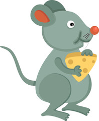 cartoon rat eating cheese