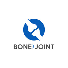 bone and joint logo design. Vector illustration Abstract shape of bone. Modern logo design vector icon template