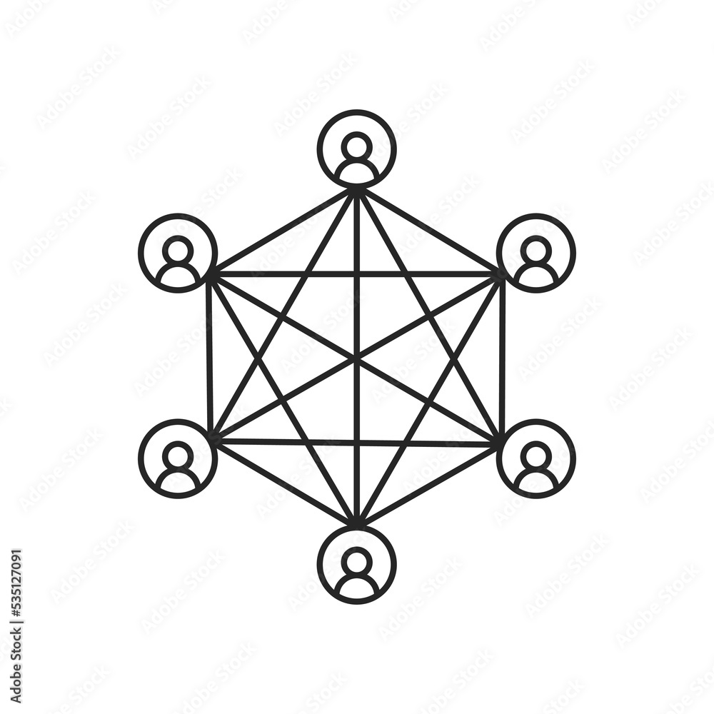 Poster web 3.0 or web3 is the third generation of the world wide web. people connection concept.