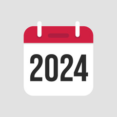 2024 Calendar icon symbol vector.