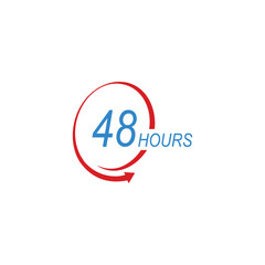 sign of 48 clock arrow hours logo