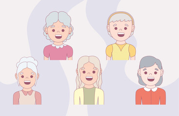 older people day, icons