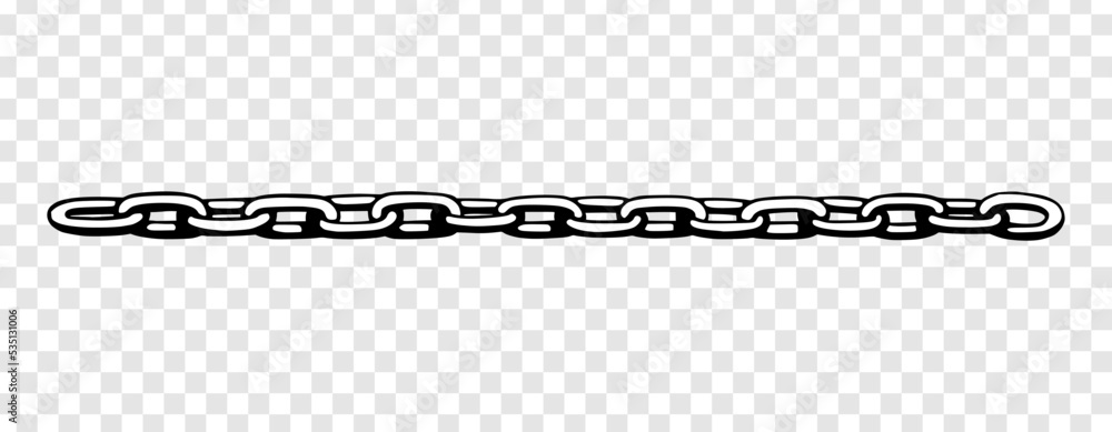 Aufkleber chain as symbol of unity and cooperation. sketch of metal chains. vector illustration isolated in tr